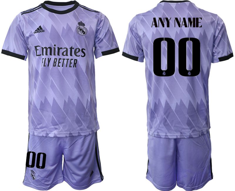 Cheap Men 2022-2023 Club Real Madrid away purple customized Soccer Jersey